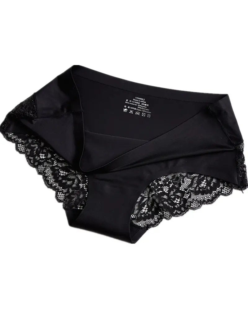 Tanga briefs: comfortable lingerie, elegant lace briefs, satin briefs (set, 3 pieces, pack of 3) panties lingerie for women, multi-colored underpants, stylish panties 
