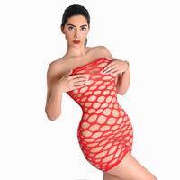 Netzkleid Sexy Minikleid für Frauen, Nahtlose Mesh Dessous, Nachtwäsche erotisches Netz-Minikleid