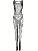 Bodystocking ouvert, sexy mesh bodystocking with ouvert, stocking body, backless lingerie (1 piece) lingerie with open crotch, mesh body, erotic nightwear 