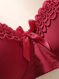 Balconette bra, balconette push-up bra, elegant women's lingerie, sexy bra with lace (1 piece) with adjustable straps, underwear for women 