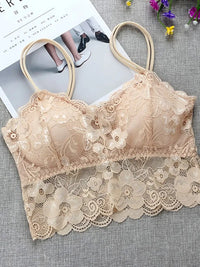 Push-up bra, sexy bra, floral lace push-up, wireless bra, hollow out lingerie (1 piece) underwear for women, elegant lace lingerie 