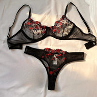 Dessous set, BH-Sets aus feiner Stickereispitze